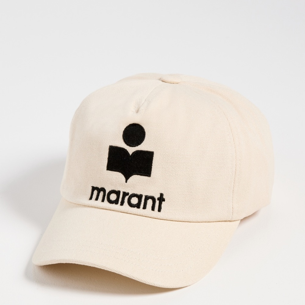 Isabel Marant Tyrony baseball cap, black/ecru, one size adjustable